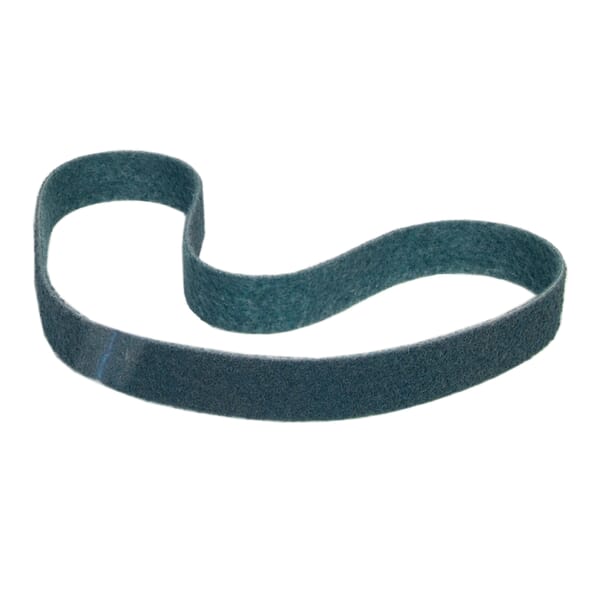 Merit Surface Prep 08834194020 Benchstand Narrow Non-Woven Abrasive Belt, 2 in W x 60 in L, Very Fine Grade, Aluminum Oxide Abrasive, Blue
