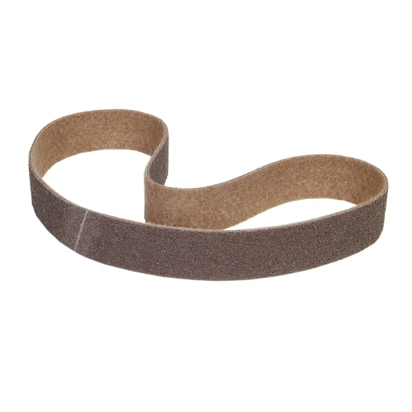 Merit Surface Prep 08834194021 Backstand Narrow Non-Woven Abrasive Belt, 2 in W x 72 in L, Coarse Grade, Aluminum Oxide Abrasive, Brown