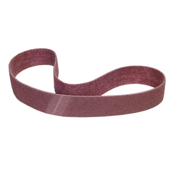 Merit Surface Prep 08834194031 Benchstand Narrow Non-Woven Abrasive Belt, 2-1/2 in W x 60 in L, Medium Grade, Aluminum Oxide Abrasive, Maroon