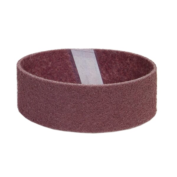 Merit Surface Prep 08834194037 Portable Non-Woven Abrasive Belt, 3 in W x 24 in L, Medium Grade, Aluminum Oxide Abrasive, Maroon