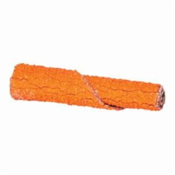 Merit Blaze 66261194392 Straight Half Glued Supersized Coated Cartridge Roll, 3/8 in Dia x 1-1/2 in OAL, 1/8 in Pilot Hole, 60 Grit, Ceramic Alumina Abrasive