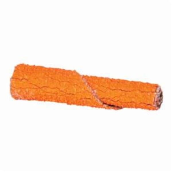 Merit Blaze 66261194394 Straight Half Glued Supersized Coated Cartridge Roll, 1/4 in Dia x 1-1/2 in OAL, 1/8 in Pilot Hole, 80 Grit, Ceramic Alumina Abrasive