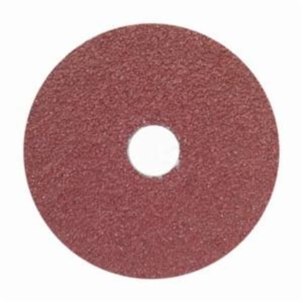 Merit 66623355597 FX965 Coated Abrasive Disc, 5 in Dia, 7/8 in Center Hole, 24 Grit, Extra Coarse Grade, Ceramic Alumina Abrasive, Center Mount Attachment