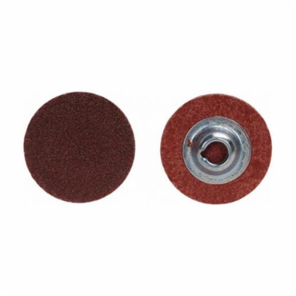 Merit 69957399708 Coated Abrasive Quick-Change Disc, 2 in Dia, 50 Grit, Coarse Grade, Aluminum Oxide Abrasive, Type TR (Type III) Attachment