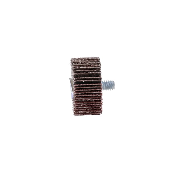 Merit 08834130834 XX-1306 Mini Mounted Super Finish Coated Flap Wheel, 1-3/8 in Dia Wheel, 5/8 in W Face, P80 Grit, Medium Grade, Aluminum Oxide Abrasive