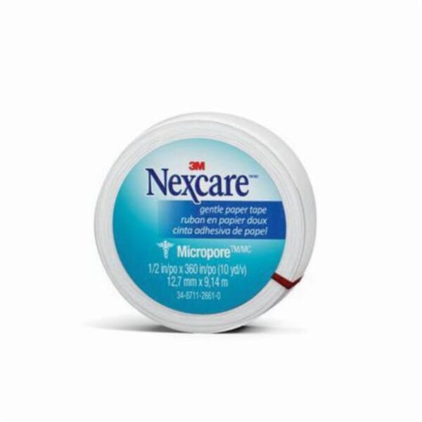 Micropore 7000052485 Latex Free First Aid Tape, 10 yd L x 2 in W, White, Paper