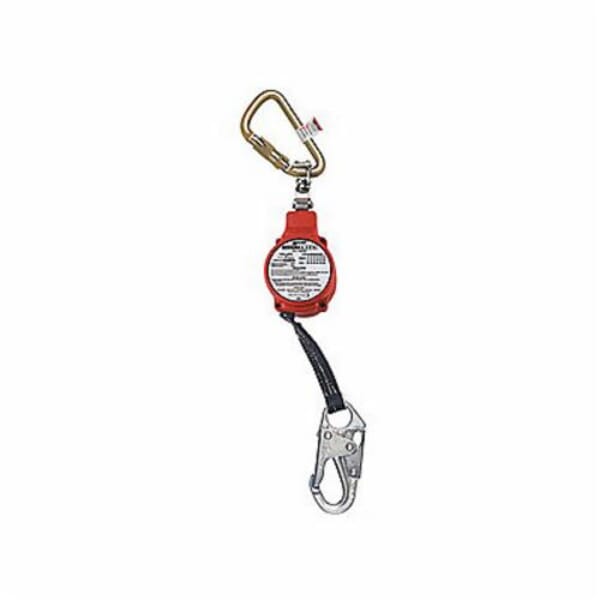Miller by Honeywell FL11-3-Z7/11FT MiniLite Self-Retracting Personal Fall Limiter With Twist-Lock Carabiner, Swivel Shackle and Locking Snap Hook, 310 lb Load Capacity, 11 ft L, Specifications Met: ANSI A10.32, ANSI Z359.14 Class B
