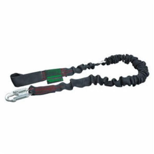 Miller by Honeywell 933K/6FTBK Arc Rated Shock Absorbing Lanyard, 310 lb Load, 6 ft L, Kevlar Line, 1 Legs, Snap Hook Anchorage Connection, Choke-Off Loop Harness Connection Hook, ANSI Specified, CSA Certified, OSHA Approved