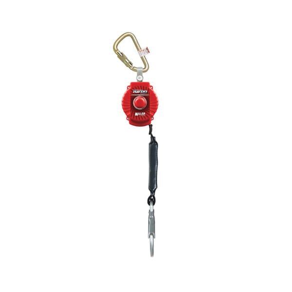 Miller by Honeywell MFL-1-Z7/6FT TurboLite Personal Fall Limiter With Carabiner, 400 lb Load, 6 ft L, Polyester/Vectron Core Line, Steel Hardware