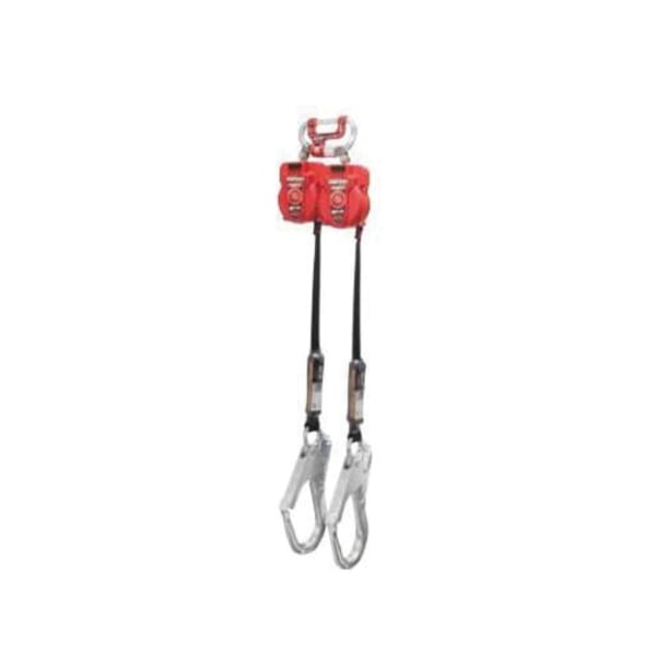 Miller by Honeywell MFLC-12-Z7/9FT Twin Turbo Personal Fall Limiter With Rebar Hooks and Twin Turbo G2 Connector, 400 lb Load Capacity, 9 ft L, Specifications Met: ANSI A10.32-2012, ANSI Z359.14-2012 Class A, B