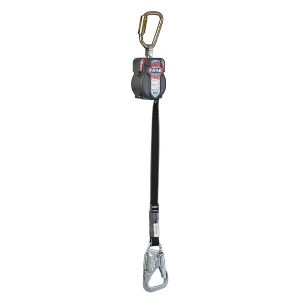 Miller by Honeywell MFLT-2/7.5FT Turbo T-BAK Personal Fall Limiter With 17D-1 Twist Lock Carabiner, 400 lb Load Capacity, 7.5 ft L, Specifications Met: ANSI A10.32-2012, ANSI Z359.14-2012 Class A, B