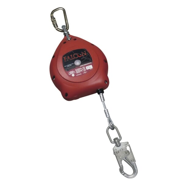Miller by Honeywell MP20G-Z7/20FT Falcon Self-Retracting Lifeline, 310 lb Load, 20 ft L, ANSI A10.32, ANSI Z359.14 Class B