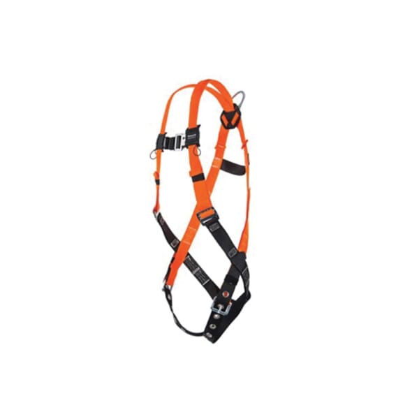 Miller by Honeywell T4000/UAK TITAN II Non-Stretchable Harness, Universal, 400 lb Load, Polyester Strap, Steel Buckle/D-Ring Hardware, Black/Orange