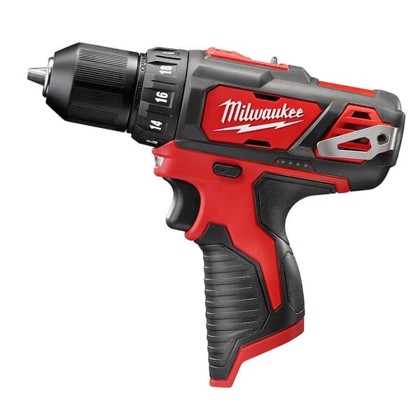 Milwaukee M12 2407-20 Compact Lightweight Cordless Drill/Driver, 3/8 in Chuck, 12 VDC, 0 to 400/0 to 1500 rpm No-Load, 7-3/8 in OAL, Li-Ion Battery