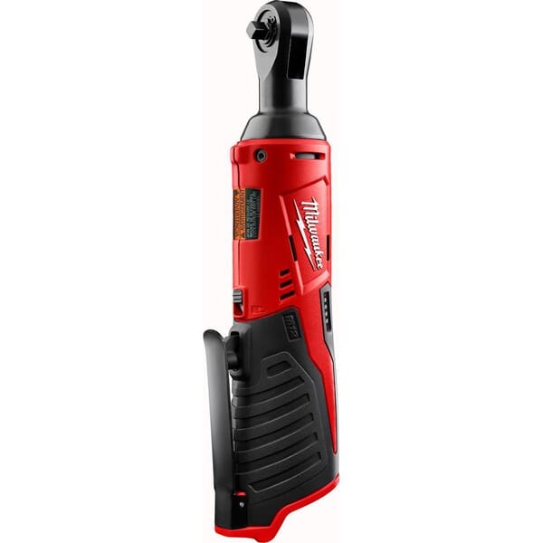 Milwaukee M12 2456-20 Double Insulated Cordless Ratchet, 1/4 in Drive, 30 ft-lb Torque, 250 rpm Speed, 12 VDC, Li-Ion Battery, 10-3/4 in OAL