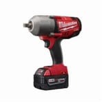 Milwaukee 2762-22 M18 FUEL High Torque Cordless Impact Wrench Kit With Pin Detent, 1/2 in Straight Drive, 1700/2300 bpm, 350 ft-lb (Mode 1), 600 ft-lb (Mode 2) Torque, 18 VDC, 8-3/4 in OAL