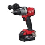 Milwaukee M18 2804-22 Compact Lightweight Cordless Hammer Drill/Driver Kit, 1/2 in Hex Chuck, 18 VDC, 0 to 550/0 to 2000 rpm No-Load, REDLITHIUM Battery