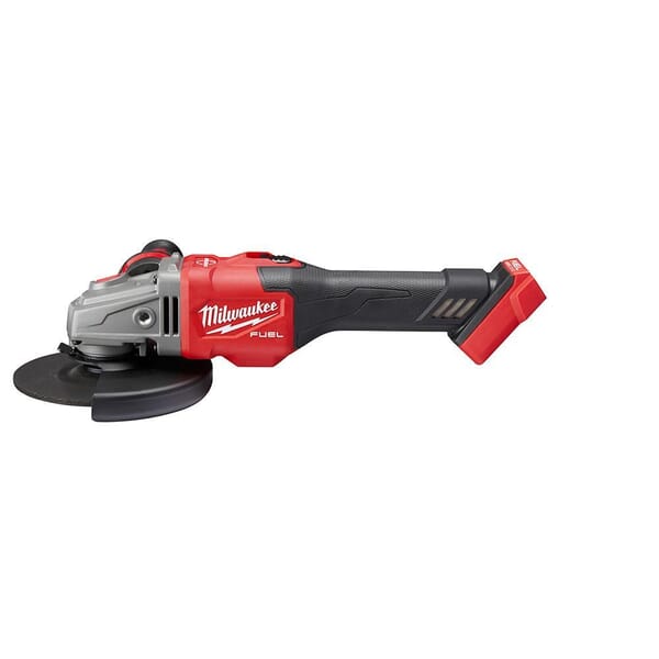 Milwaukee M18 FUEL 2981-20 Braking Small Cordless Angle Grinder With Lock-On Slide Switch, 6 in Dia Wheel, 5/8 in Arbor/Shank, 18 V, Lithium-Ion Battery, Sliding Switch