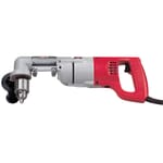 Milwaukee 3002-1 Grounded Right Angle Drill Kit, 1/2 in Keyed Chuck, 120 VAC, 600 rpm Speed, 16-3/4 in OAL