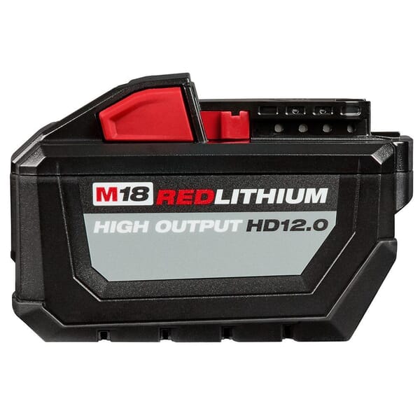 Milwaukee M18 REDLITHIUM 48-11-1812 Cordless Battery Pack, 12 Ah, 18 VDC Charge