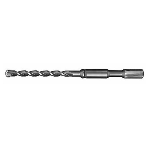 Milwaukee 48-20-4052 2-Cutter Rotary Hammer Drill Bit, 1/2 in Drill Bit, 3/4 in Spline Shank, 16 in D Cutting, Carbide Cutting Edge, 22 in OAL