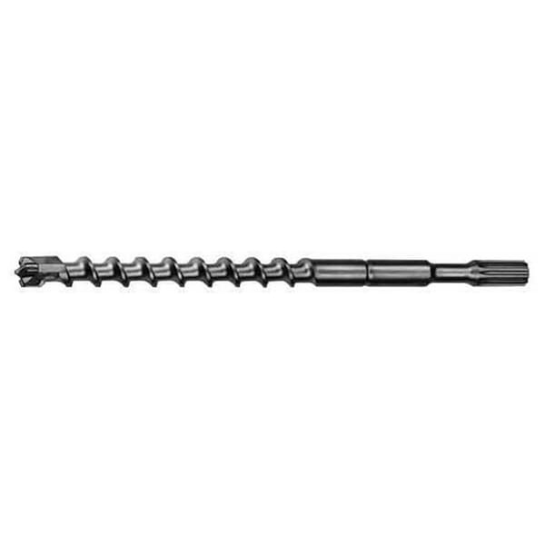 Milwaukee 48-20-4078 2-Cutter Rotary Hammer Drill Bit, 3/4 in Drill Bit, 3/4 in Spline Shank, 16 in D Cutting, Carbide Cutting Edge, 22 in OAL