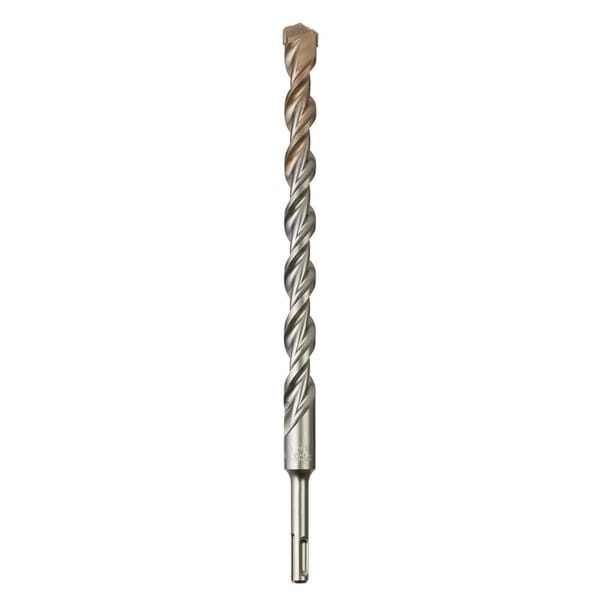 Milwaukee M12 48-20-7065 2-Cutter Heavy Duty Rotary Hammer Drill Bit, 3/4 in Drill Bit, 25/64 in SDS Shank, 10 in D Cutting, Carbide Cutting Edge, 12 in OAL