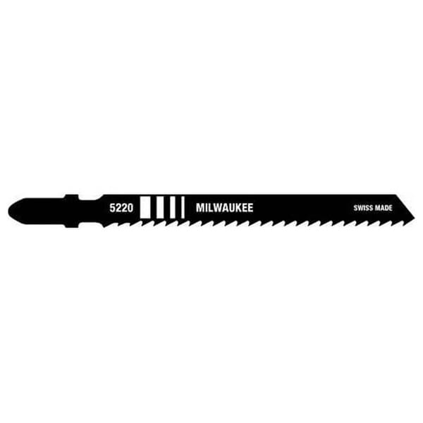 Milwaukee 48-42-0220 General Purpose Heavy Duty Jig Saw Blade, 4 in L x 9/32 in W, 8 TPI, High Carbon Steel Cutting Edge, High Carbon Steel Body