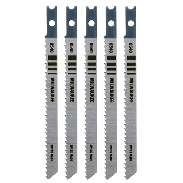 Milwaukee 48-42-0540 General Purpose Heavy Duty Jig Saw Blade, 4 in L x 9/32 in W, 10 TPI, High Carbon Steel Cutting Edge, High Carbon Steel Body