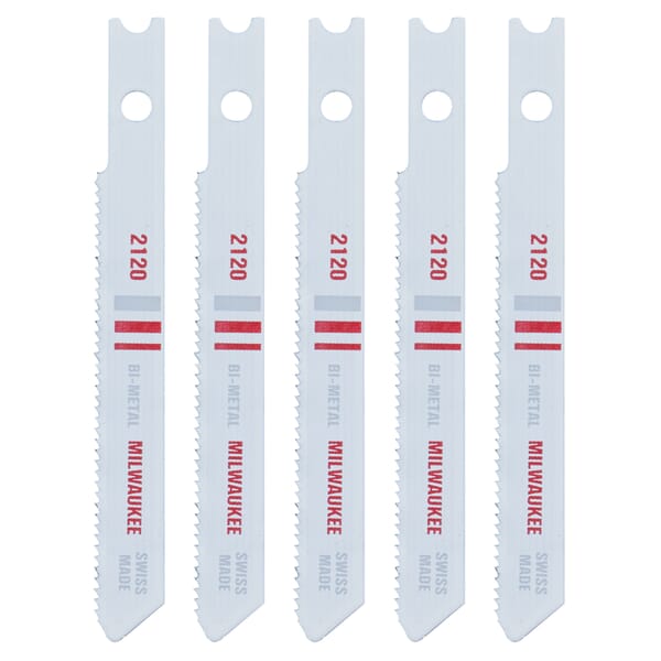 Milwaukee 48-42-2120 Jig Saw Blade, 2-3/4 in L x 9/32 in W, 18 TPI, Bi-Metal Cutting Edge, Bi-Metal Body