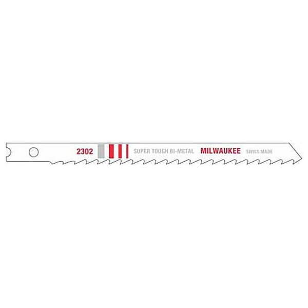 Milwaukee 48-42-2302 Jig Saw Blade, 4 in L x 9/32 in W, 6 TPI, Bi-Metal Cutting Edge, Bi-Metal Body