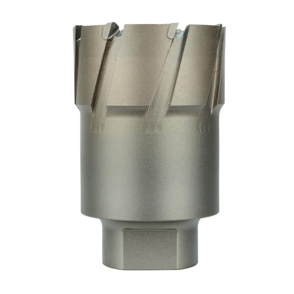 Milwaukee Steel Hawg 49-57-1875 Threaded Hole Annular Cutter, 1-7/8 in Dia Cutter, 2 in D Cutting, Carbide, Uncoated, #3 Morse Taper Shank