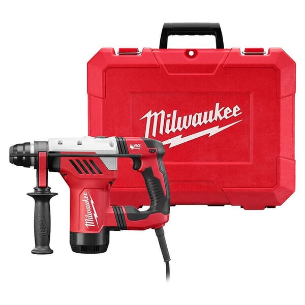 Milwaukee 5268-21 Reversing Corded Rotary Hammer Kit, 1-1/8 in SDS Max Chuck, 5500 bpm, 1500 rpm No-Load, 4 in Max Core Bit Compatibility, 1-1/8 in Max Solid Bit Capacity, 12-1/2 in OAL