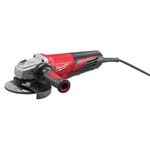 Milwaukee 6161-30 Double Insulated Small Angle Grinder, 6 in Dia Wheel, 5/8-11 Arbor/Shank, 120 VAC, Black/Red