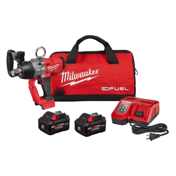 Milwaukee M18 FUEL 2867-22 High Torque Cordless Impact Wrench With One-Key Kit, 1 in Square Drive, 1800 ft-lb Torque, 18 V DC