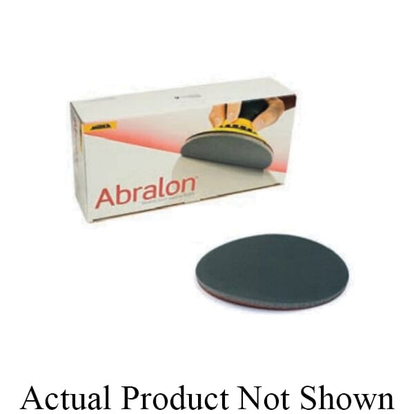 Mirka Abralon 8A-241-360 Foam Grip Disc, 6 in Dia Disc, 360 Grit, Silicon Carbide Abrasive, Knitted Fabric on Foam Backing