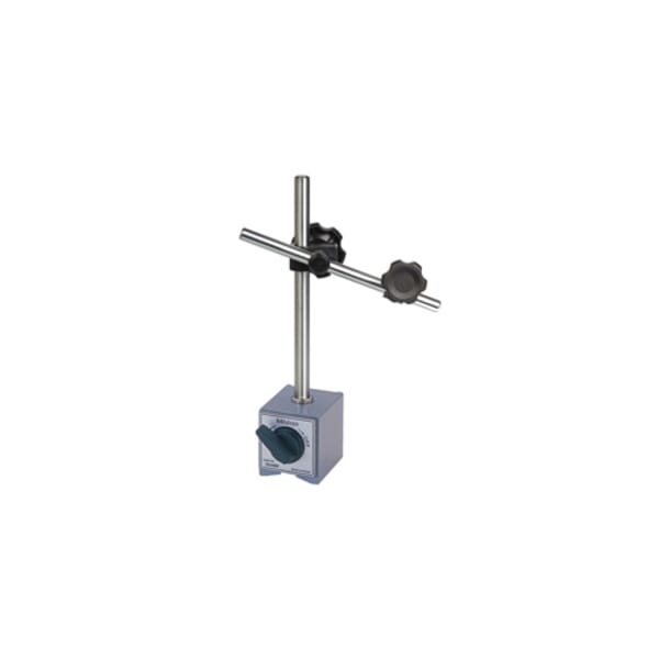 Mitutoyo 7010S Rectangular Magnetic Stand With 6 in Rod and Universal Clamp, 130 lb, 58 mm L x 50 mm W x 55 mm H Base, 232 mm OAL