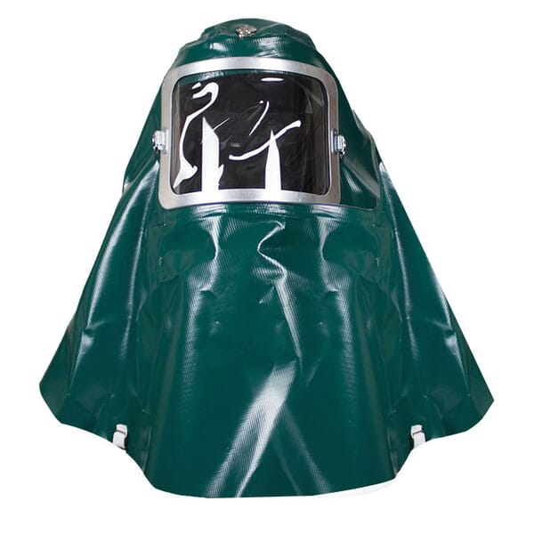 National Safety Apparel H57GV001 Chemical Splash Protection Hood, Universal, Green, PVC, 15 oz Fabric