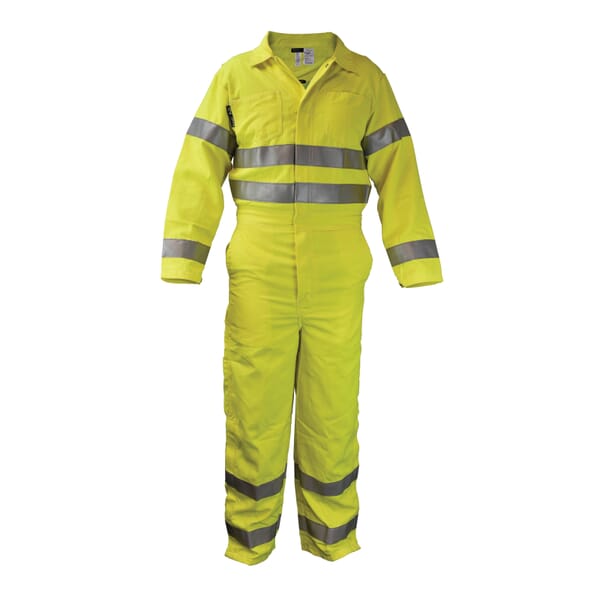 Neese Long Sleeve Coverall, M, Hi-Viz Fluorescent Yellow, Modacrylic