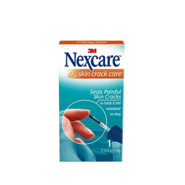 Nexcare 7100019127 Waterproof Skin Crack Care, Liquid Form, 0.24 fl-oz, Bottle Package, Formula: Vitamin E and Tea Tree Oil, Clear