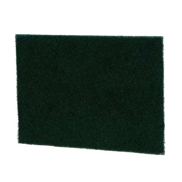 3M 7100067319 Medium Duty Rectangle Pad, Green, 9 in L x 6 in W, Fiber