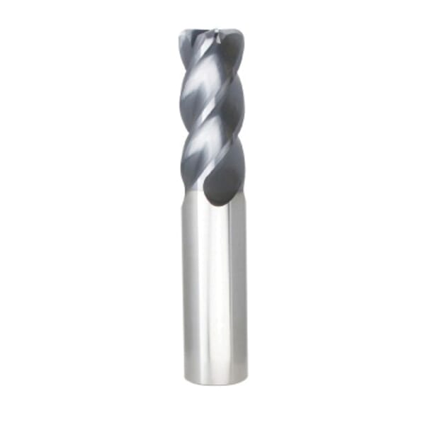 Seco Niagara Cutter Stabilizer 2.0 03083802 Stabilizer 2.0 STR440.2 Center Cutting High Performance Medium Length Single End End Mill, 1 in Dia Cutter, 0.03 in Corner Radius, 3 in Length of Cut, 4 Flutes, 1 in Dia Shank, 6 in OAL, AlTiN Coated