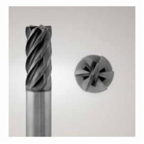 Seco Niagara Cutter 03007645 Elite S638 Center Cutting High Performance Single End Square End Stub Length End Mill, 1/2 in Dia Cutter, 1-1/4 in Length of Cut, 6 Flutes, 1/2 in Dia Shank, 3 in OAL, AlTiN Coated