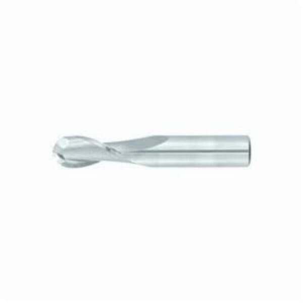 Seco Niagara Cutter 17001453 CB230 Ball End Center Cutting Single End Stub Length End Mill, 1/2 in Dia Cutter, 5/8 in Length of Cut, 2 Flutes, 1/2 in Dia Shank, 2-1/2 in OAL, TiAlN Coated
