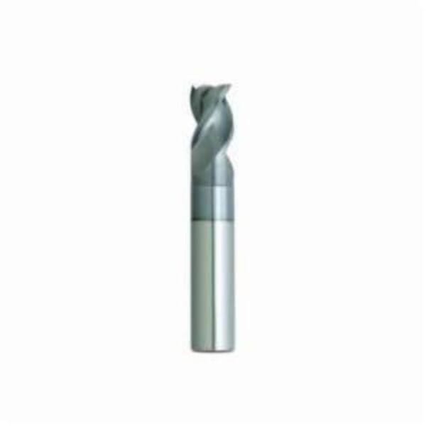 Seco Niagara Cutter 17002201 Elite AN340 Center Cutting High Performance Single End Stub Length End Mill, 3/8 in Dia Cutter, 0.015 in Corner Radius, 1/2 in Length of Cut, 3 Flutes, 3/8 in Dia Shank, 2-1/2 in OAL, TiCN Coated
