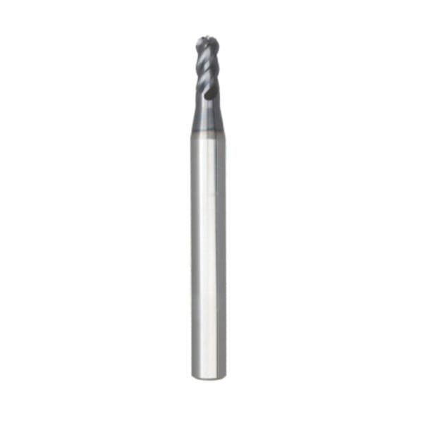 Seco Niagara Cutter Stabilizer 2.0 03083979 Stabilizer 2.0 STB440M.2 Ball Nose Center Cutting High Performance End Mill, 4 mm Dia Cutter, 8 mm Length of Cut, 4 Flutes, 6 mm Dia Shank, 58 mm OAL, AlTiN Coated