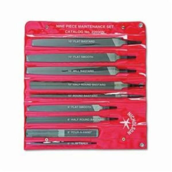 CRESCENT NICHOLSON 22030NN American Pattern Maintenance File Set, 9 Pieces