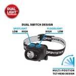 NightStick NSP-4608B NSP Multi-Function Headlamp, LED Bulb, Engineered Polymer Housing, 180 Lumens