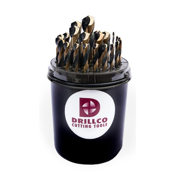 Nitro 350NW29 Mechanics Length Drill Set, 1/16 in Min Drill Bit, 1/2 in Max Drill Bit, 135 deg Drill Point Angle, 29 Pieces, HSS, Black/Gold