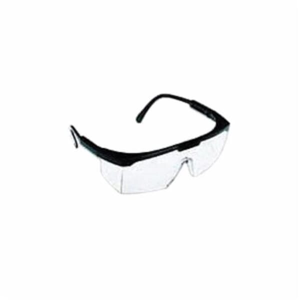 North by Honeywell T16055 SQUIRE Lightweight Protective Glasses, Anti-Scratch, Clear Lens, Full Framed Frame, Black, Polycarbonate Frame, Polycarbonate Lens, ANSI Z87.1-2010